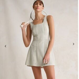 Travis Mathew Green and White Sleeveless Sundress